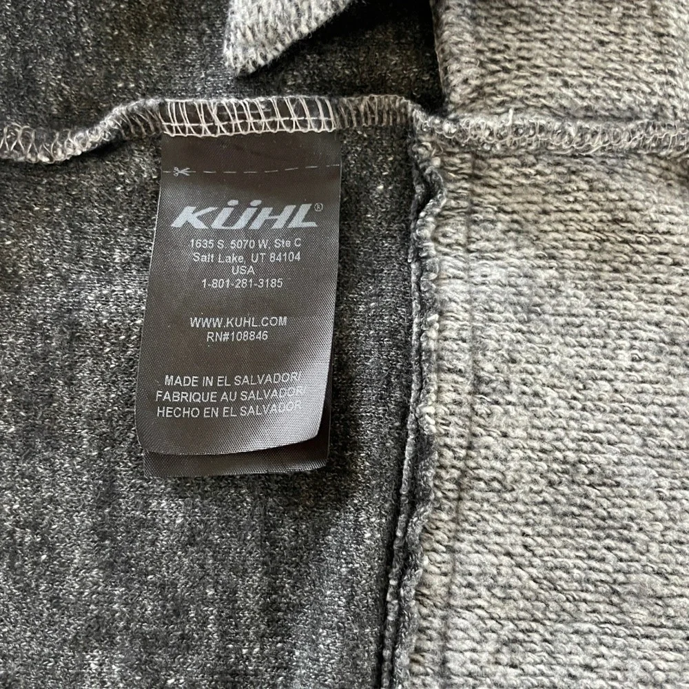 Kuhl Cardigan Sweater Womens Medium Gray Open Front Draped Knit Gorpcore